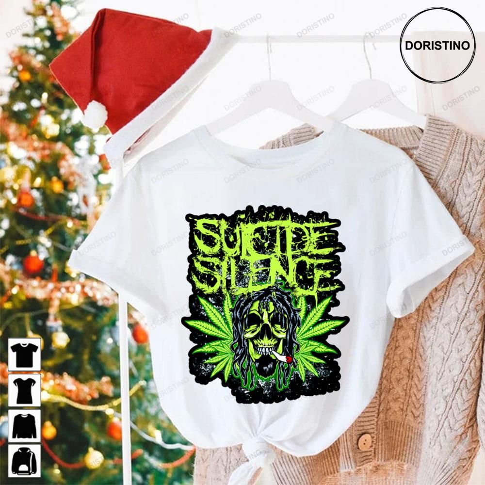 Marijuana Lover Skull Suicide Silence Trending Style